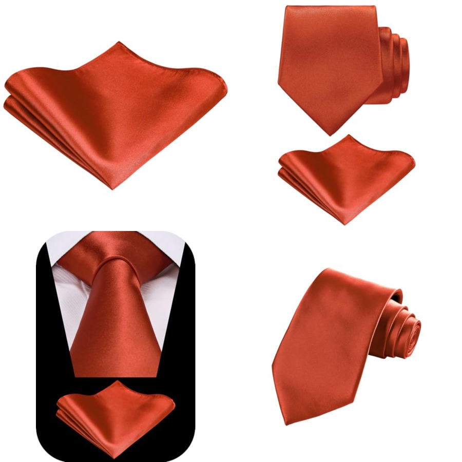 Pocket Square Set - Solid Satin Woven dyed Color Formal