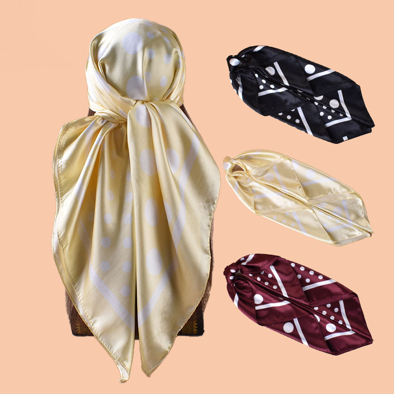 Scarf Silk Square - 1pc Gradient Paisley Print Satin Square