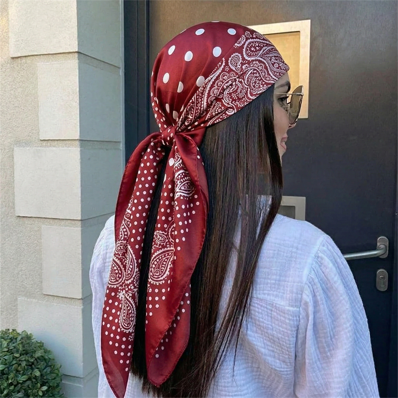 Head Wrap Turban - 90cm Luxury Brand 2026 Dot Print
