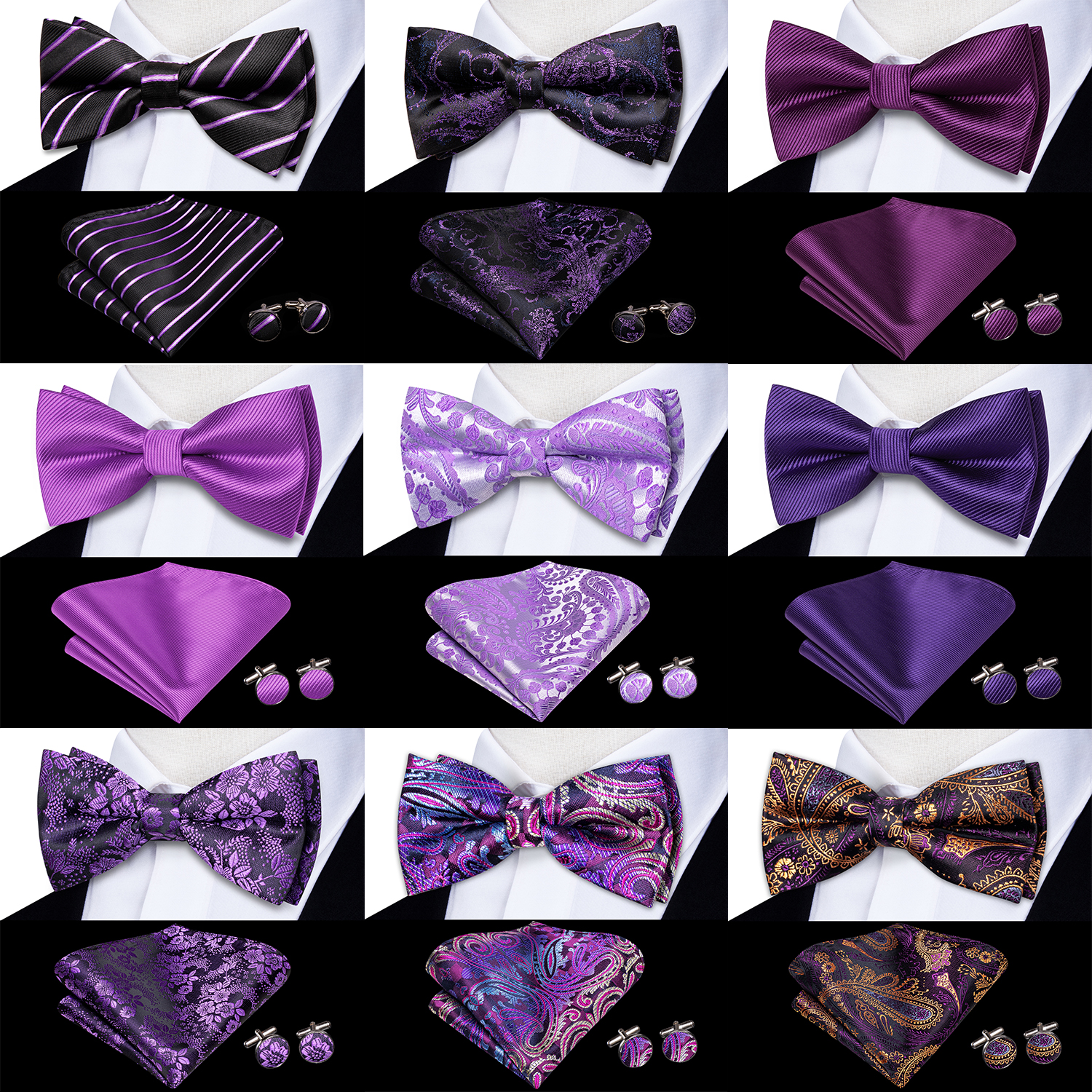 Purple Lilac Lavender Pansy Vi - Bow Tie Pre Tied recensione e prezzo