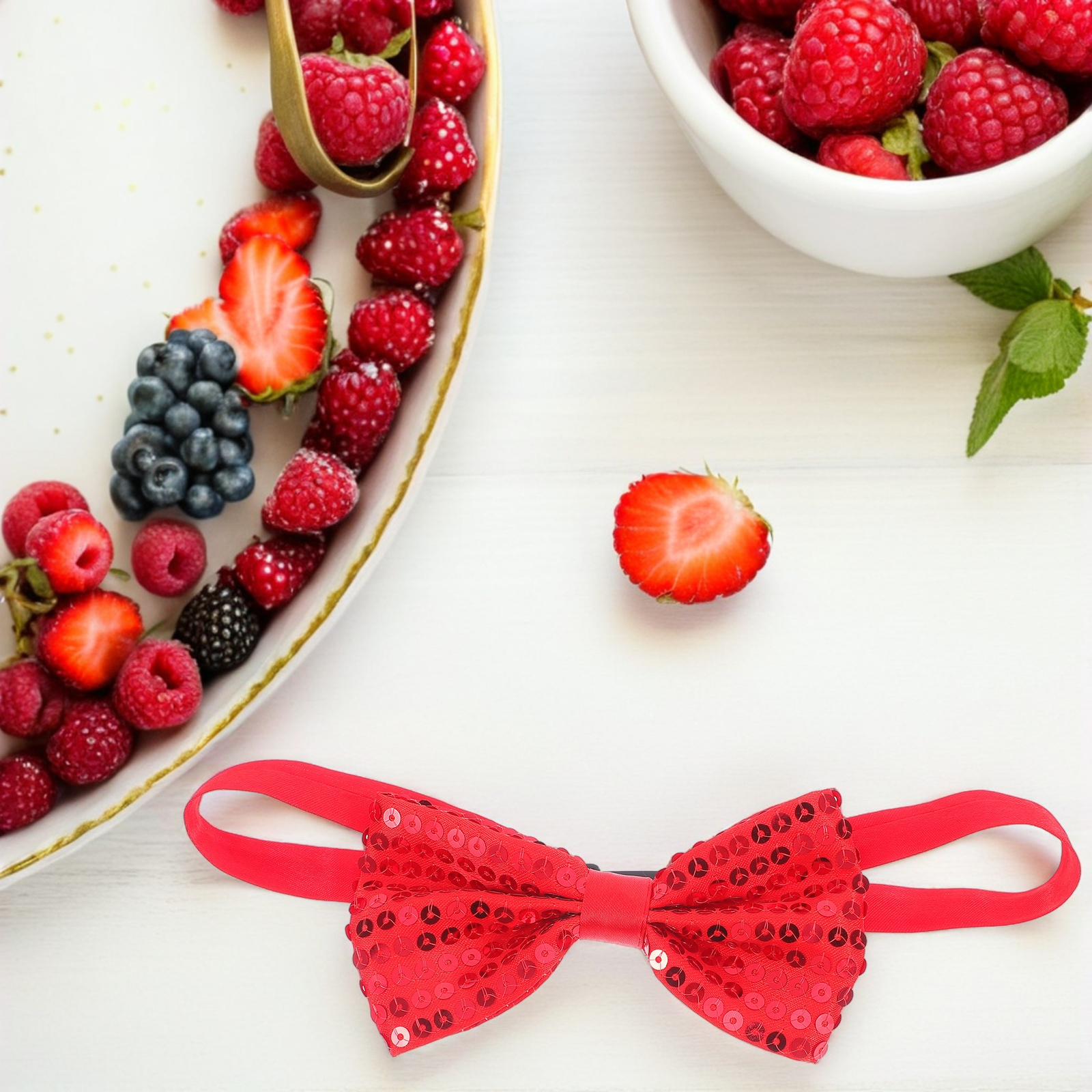 5Pcs Children Sparkly Sequin B - Bow Tie Pre Tied recensione e prezzo