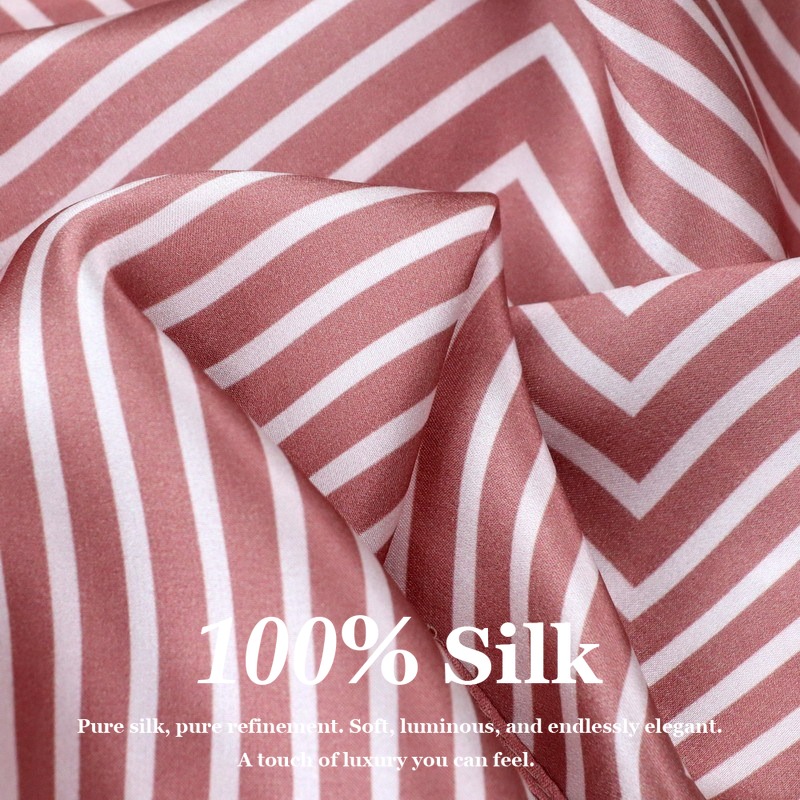 100% Pure Silk Scarf Women Hij - Silk Tie Striped recensione e prezzo