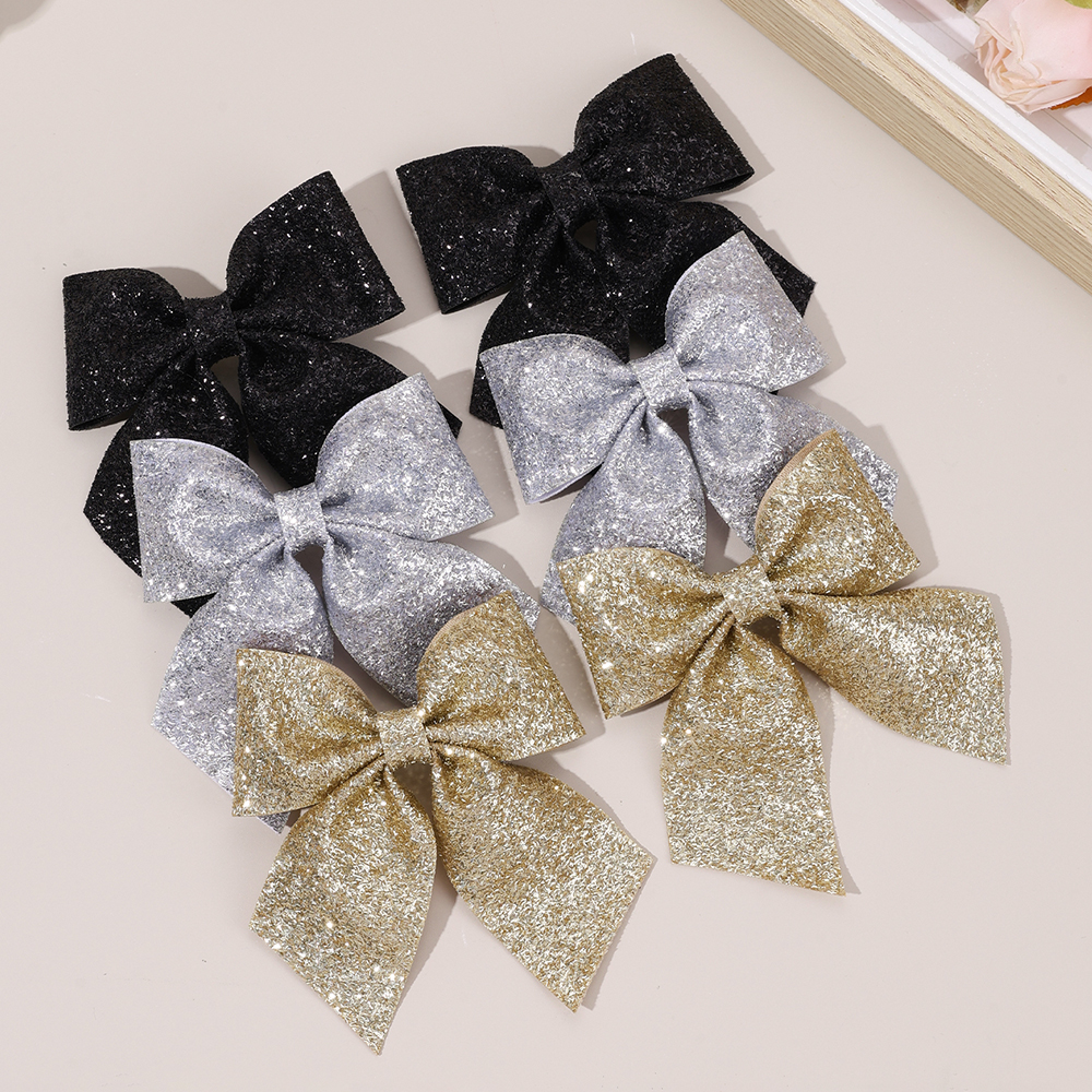 6Pcs Sparkling Bow Hair Clips  - Tie Clip Silver recensione e prezzo