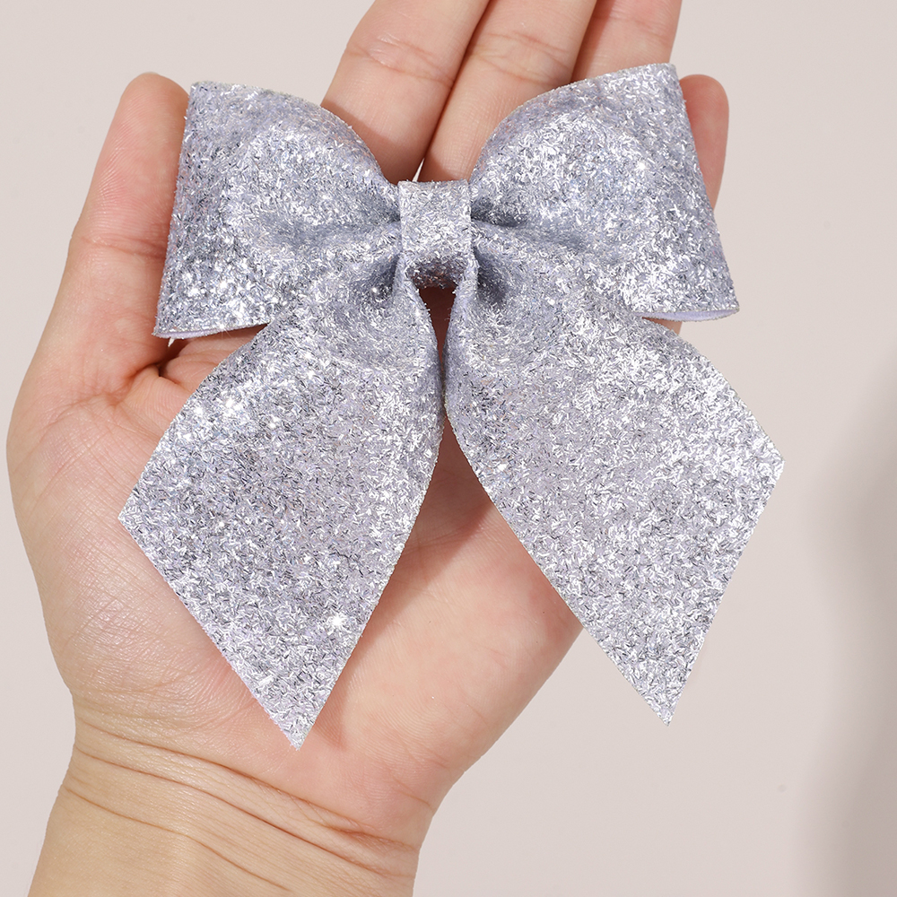 6Pcs Sparkling Bow Hair Clips  - Tie Clip Silver recensione e prezzo