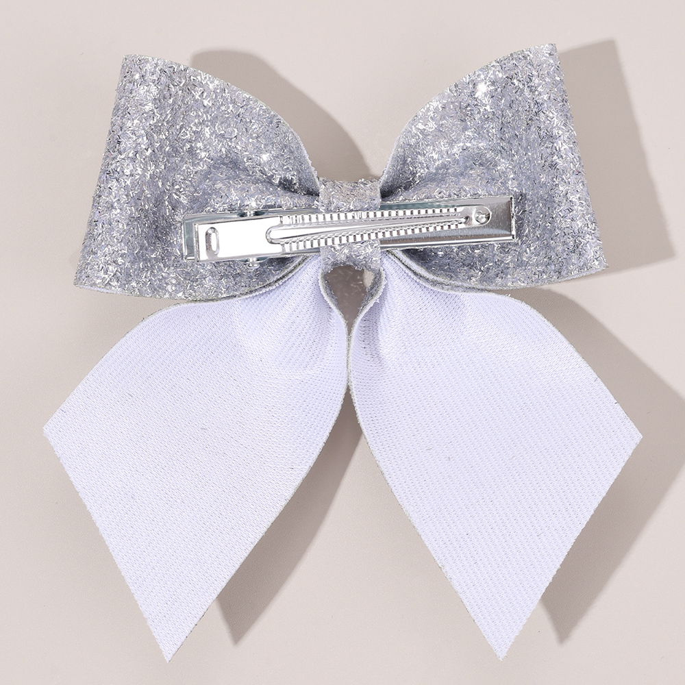6Pcs Sparkling Bow Hair Clips  - Tie Clip Silver recensione e prezzo