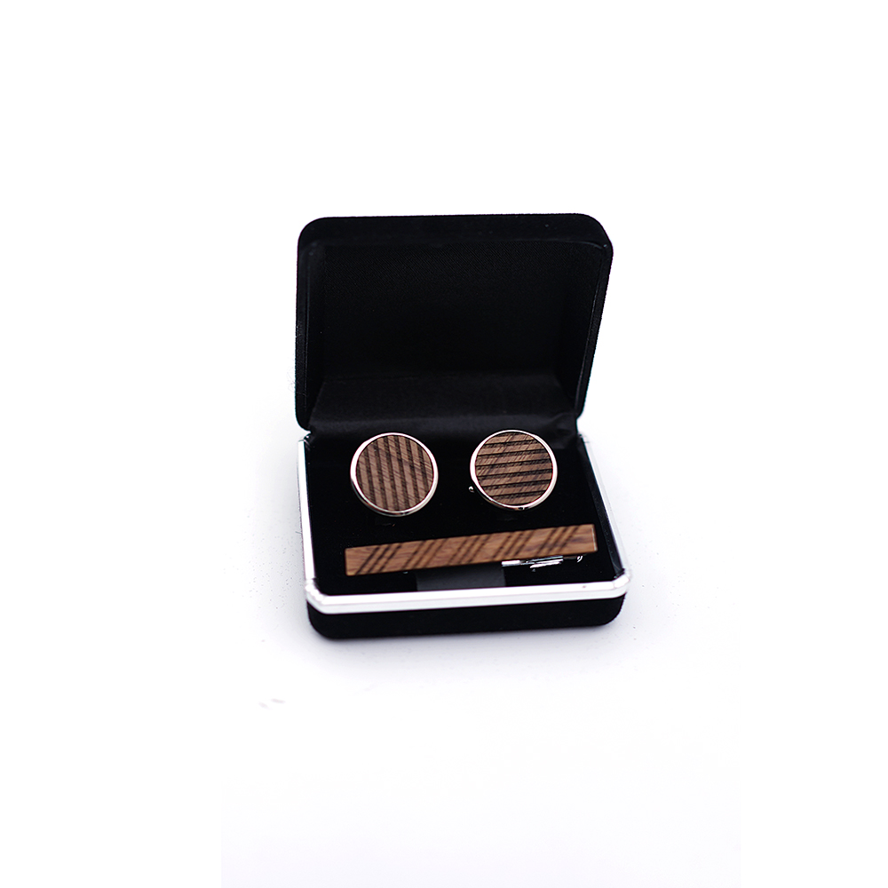 High Quality Wood Cuff links n - Tie Bar Set Gift recensione e prezzo