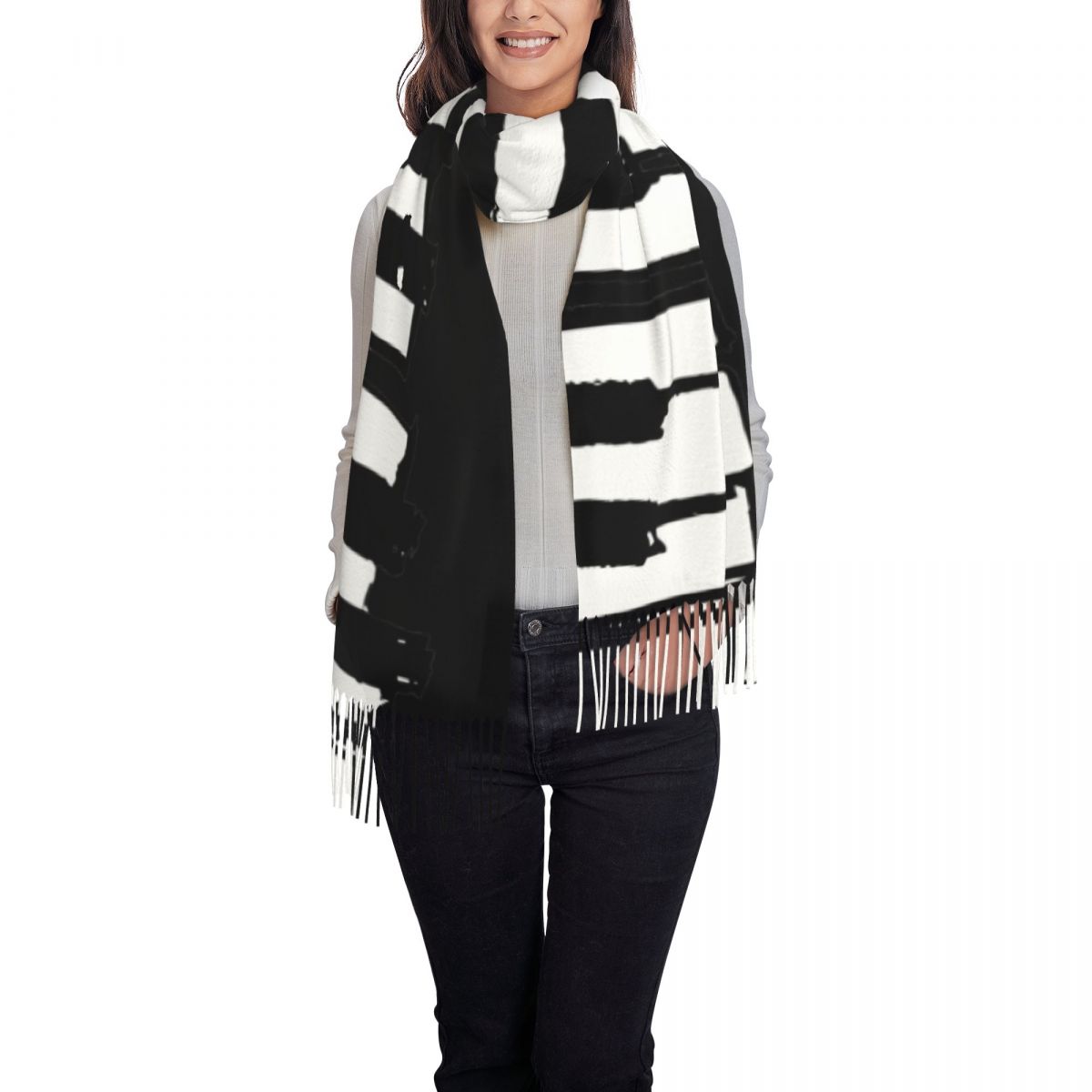 Minimalistic Piano Keys Scarf  - Pashmina Wrap Large recensione e prezzo