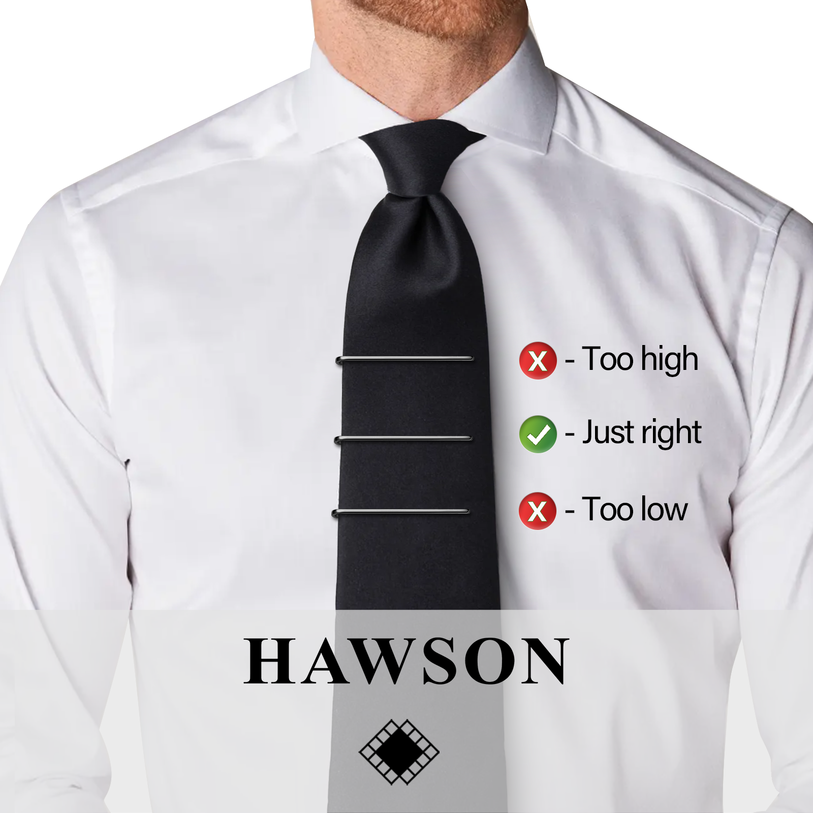 HAWSON Tie Clips for Men 4Pcs  - Tie Bar Set Gift recensione e prezzo