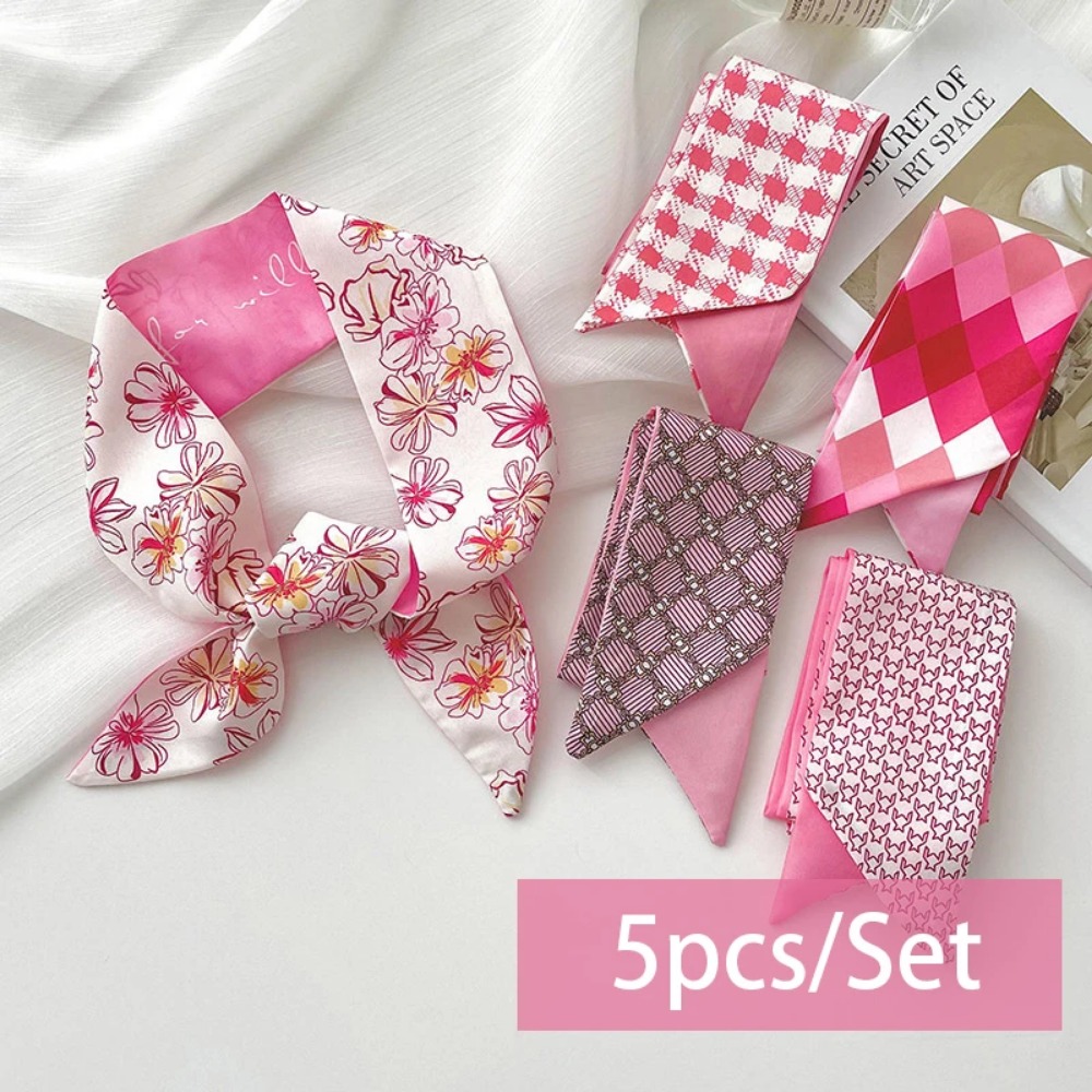 2-6pcs/set Silk Satin Scarf Wo - Ascot Neck Scarf recensione e prezzo