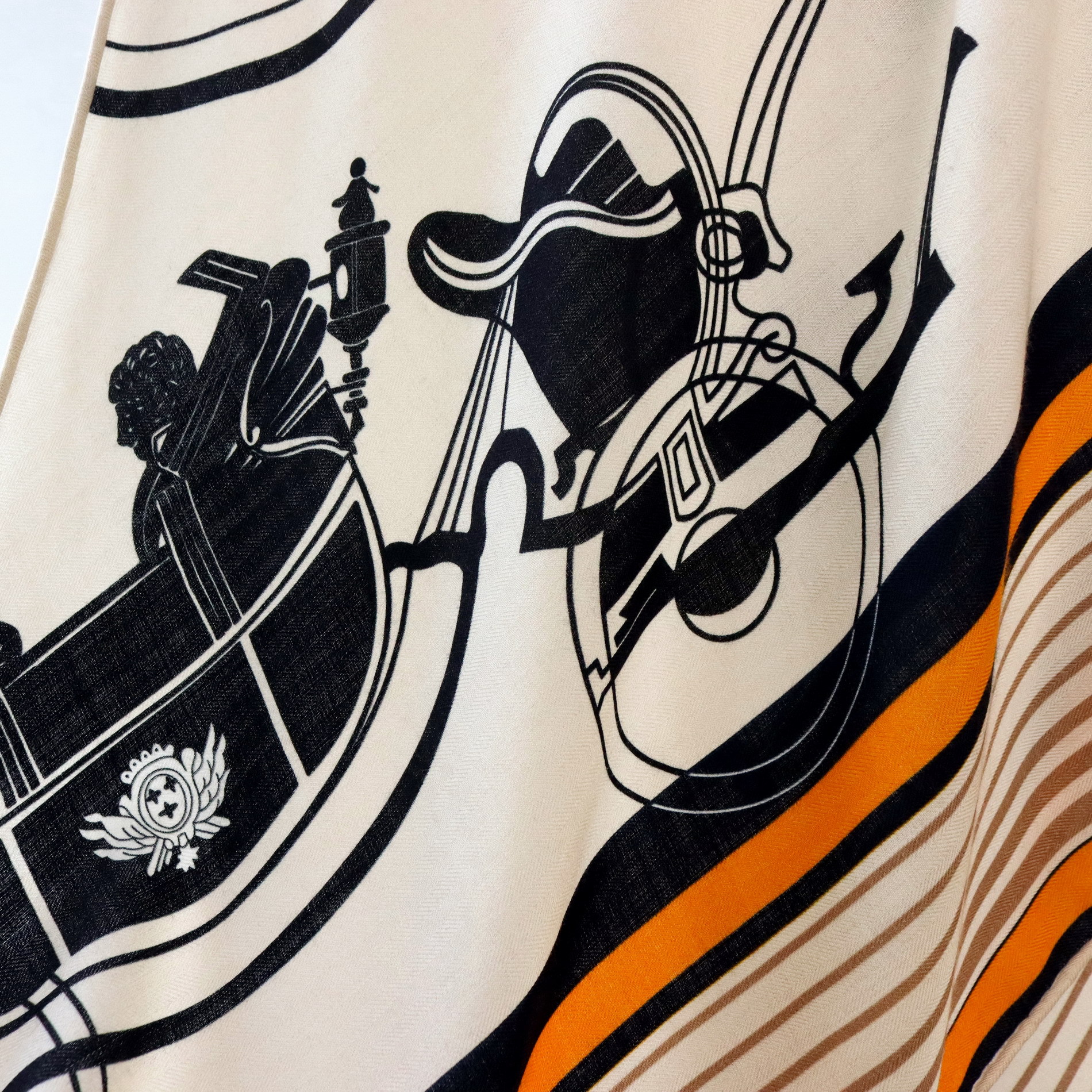 Vintage Equestrian Print Silk  - Pashmina Wrap Large recensione e prezzo