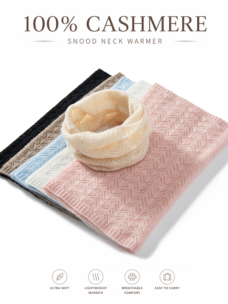 Womens 100% Cashmere Fan Point - Infinity Scarf Knit recensione e prezzo