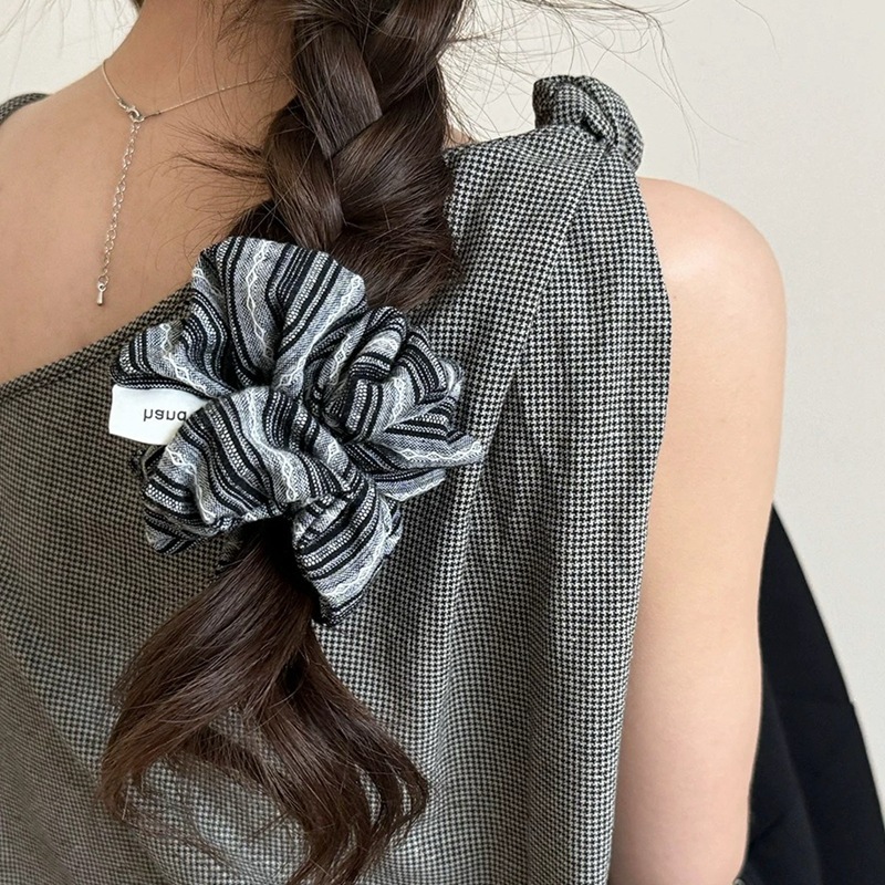 2024 Korea Fashion Stripe Hair - Silk Tie Striped recensione e prezzo