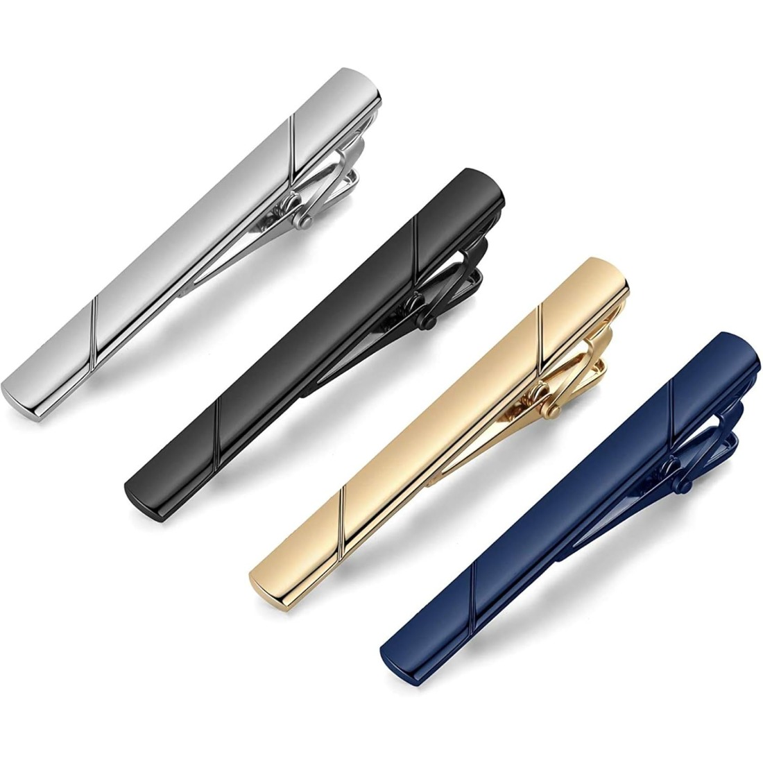 This men's polished metal tie  - Tie Bar Set Gift recensione e prezzo