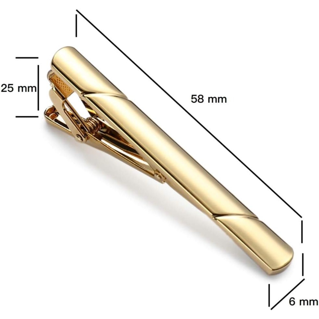 This men's polished metal tie  - Tie Bar Set Gift recensione e prezzo