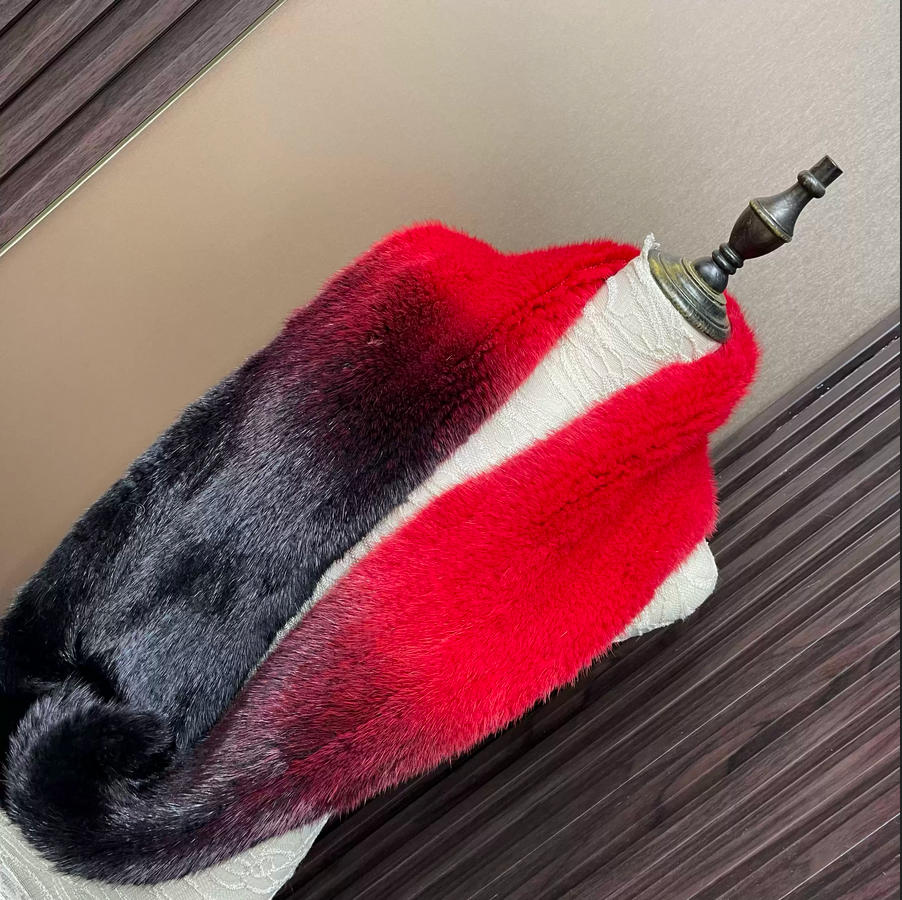 Ombre Color Genuine Mink Fur S - Infinity Scarf Knit recensione e prezzo