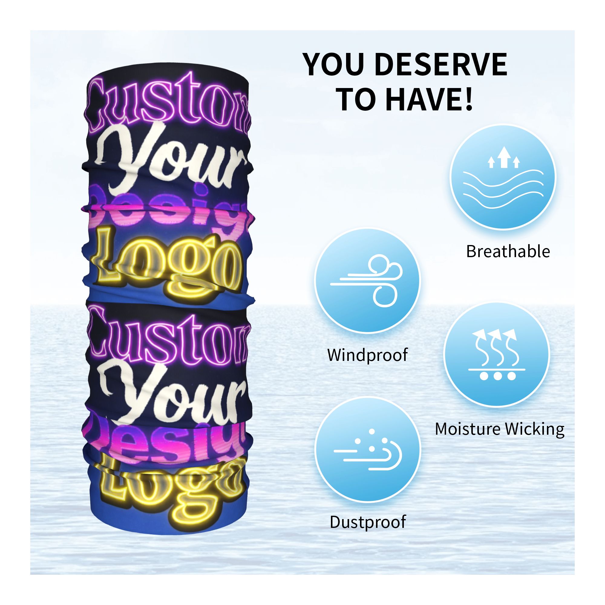 Custom Custom Your Design Logo - Neck Warmer Tube recensione e prezzo