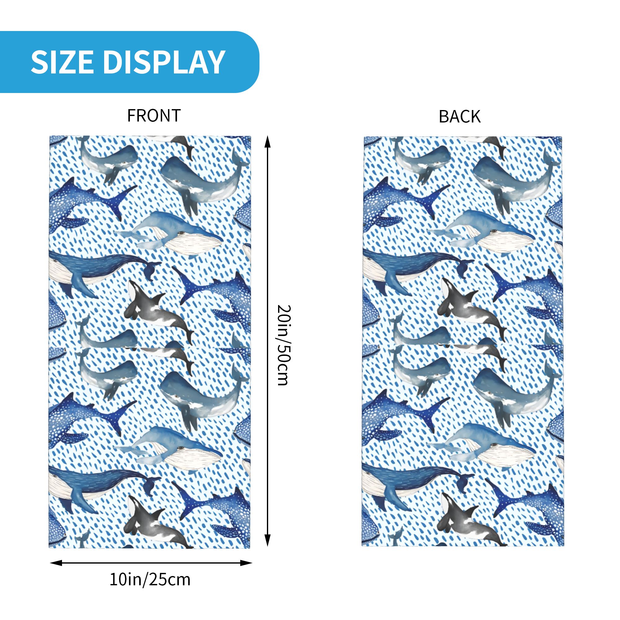 Custom Blue Watercolour Shark  - Neck Warmer Tube recensione e prezzo