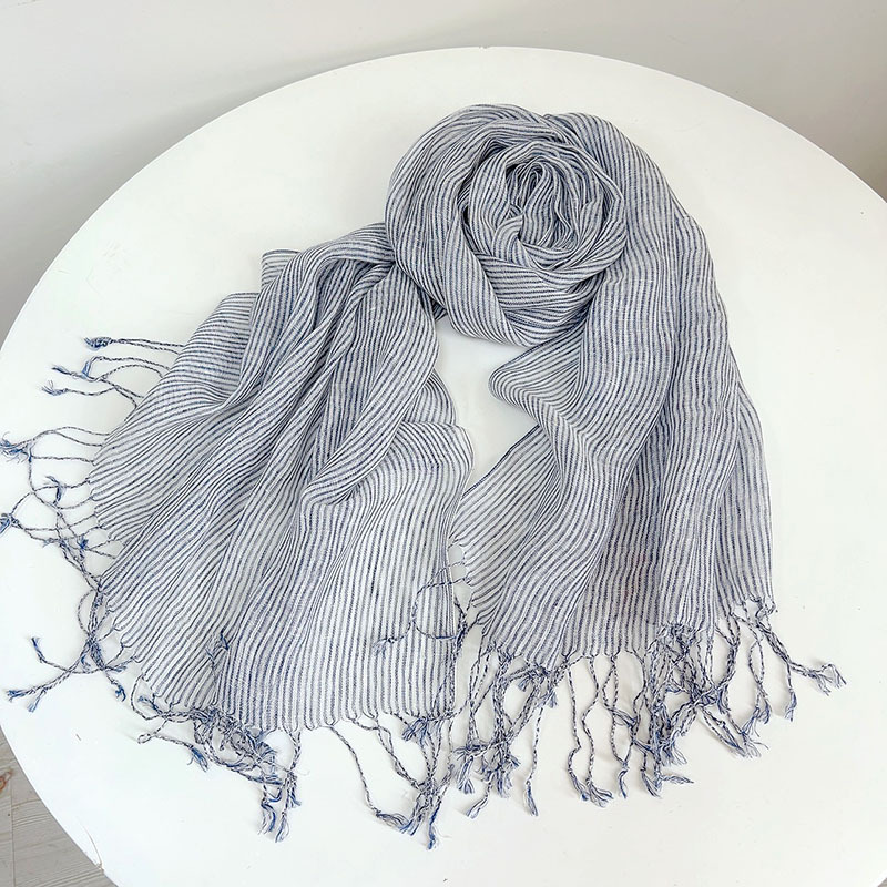 Retro Stripe 100% Linen scarf  - Ascot Neck Scarf recensione e prezzo