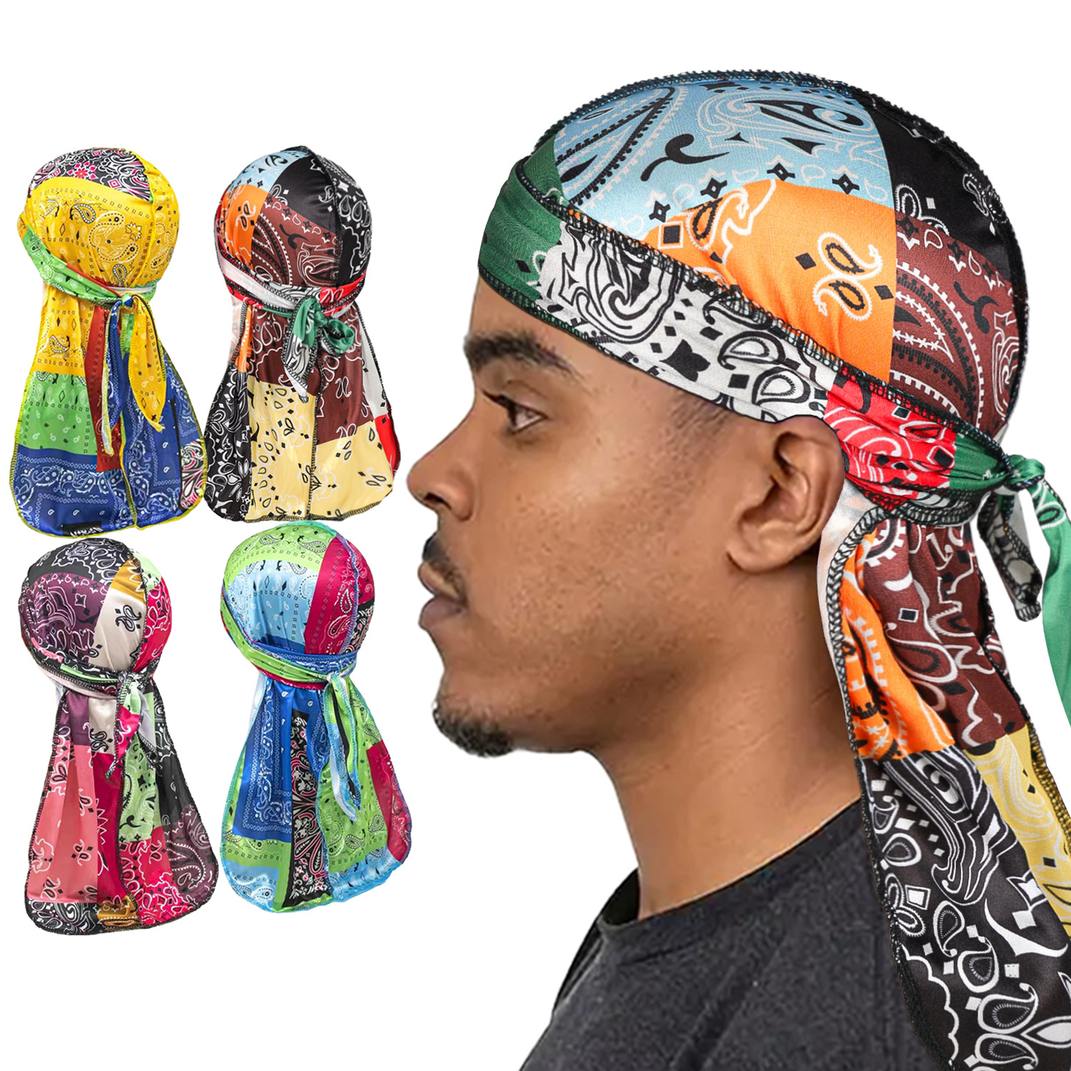 Paisley Printing Silky Durags  - Bandana Doo Rag recensione e prezzo