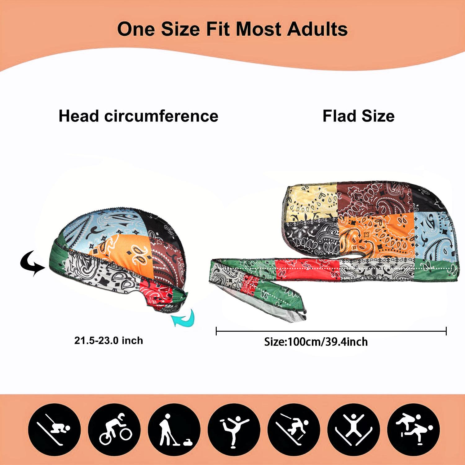 Paisley Printing Silky Durags  - Bandana Doo Rag recensione e prezzo
