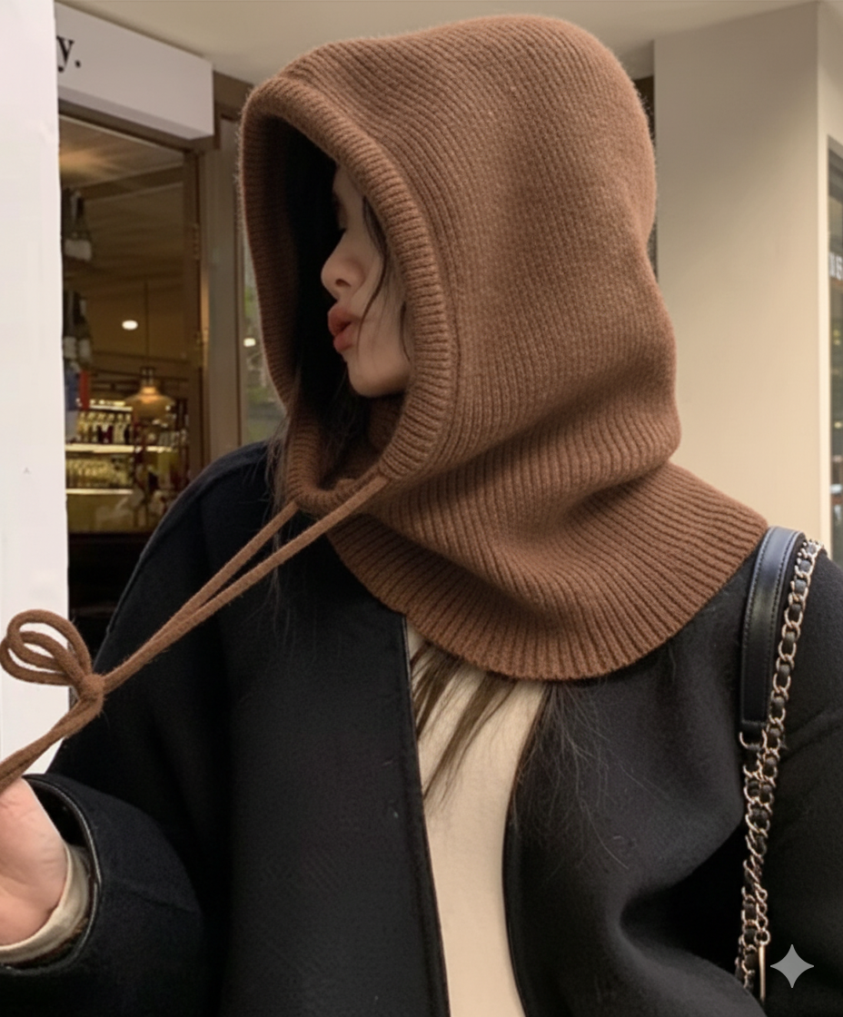 Knitted Hooded Infinity Scarf  - Infinity Scarf Knit recensione e prezzo