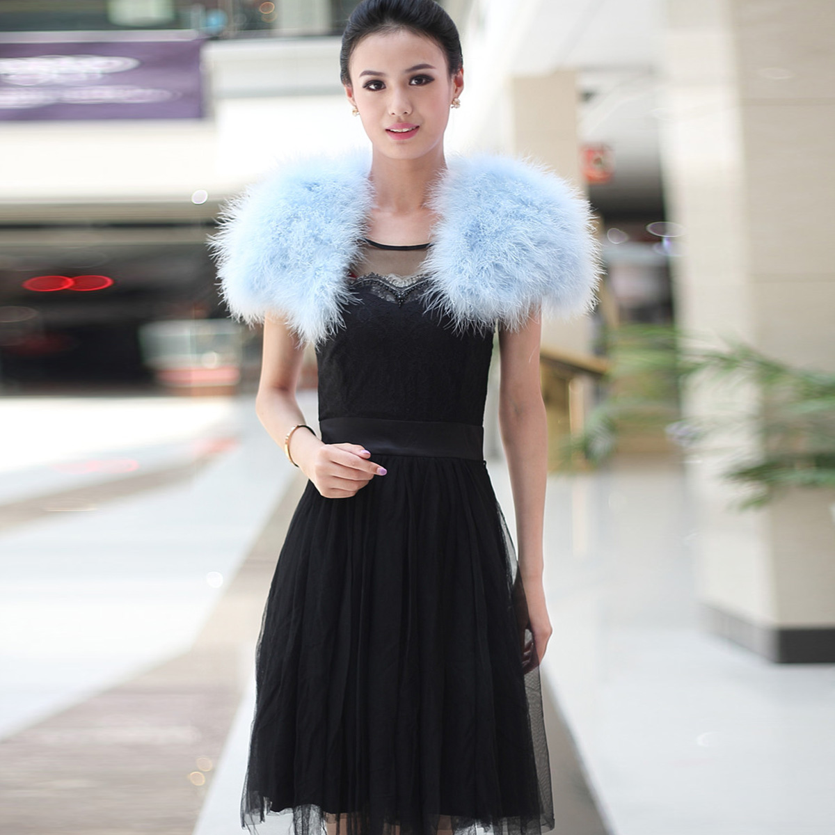 Women Ostrich Feather Boa Shaw - Stole Wedding Shawl recensione e prezzo