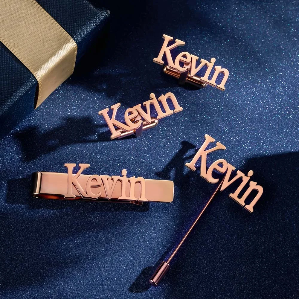 Personalized Cufflinks/Lapel P - Tie Bar Set Gift recensione e prezzo