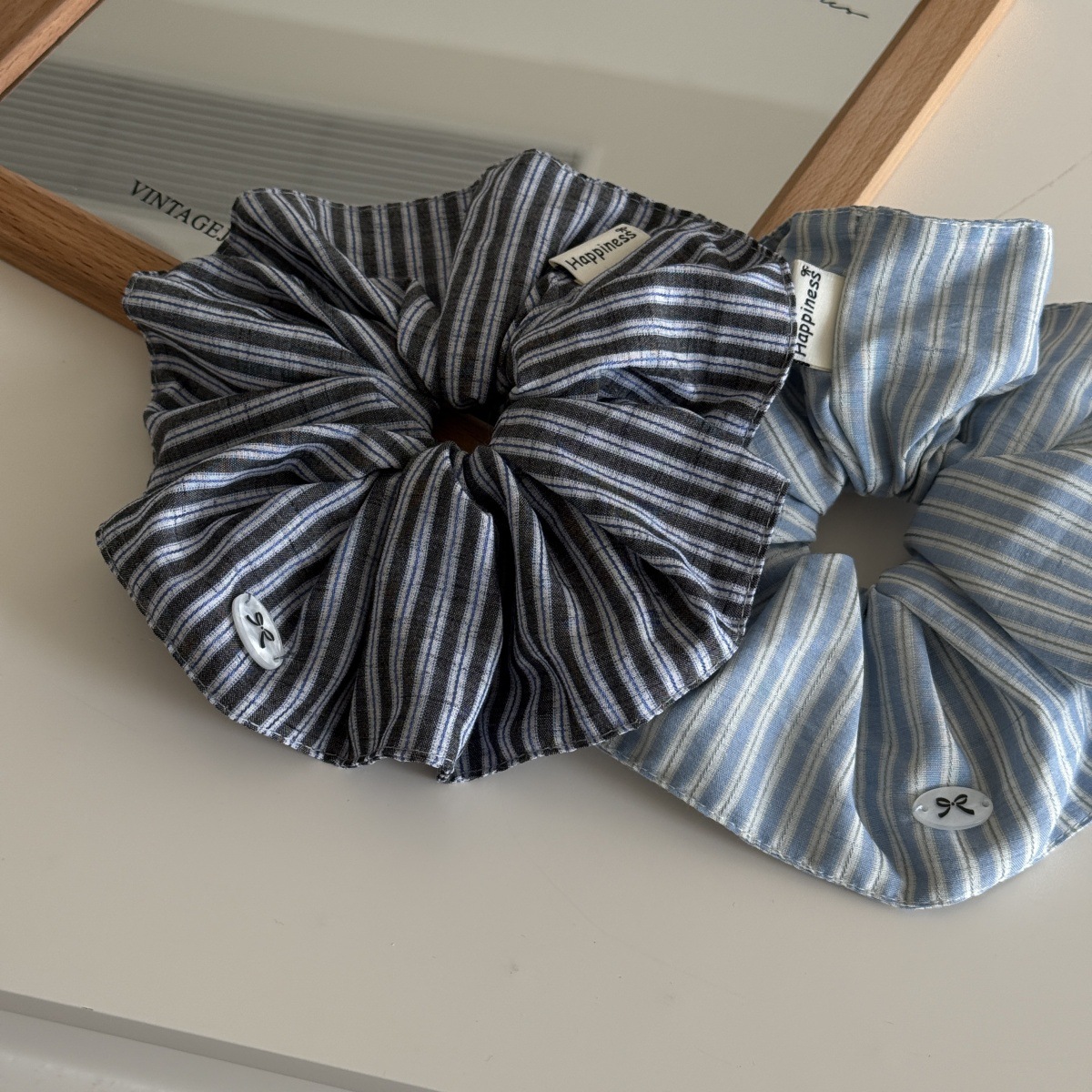 Blue Solid Color Silk Hair Ban - Silk Tie Striped recensione e prezzo
