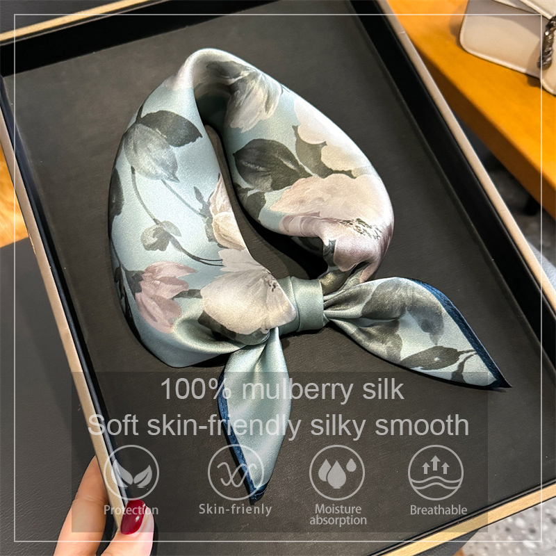 100% Silk Scarf Bandana Women  - Scarf Silk Square recensione e prezzo