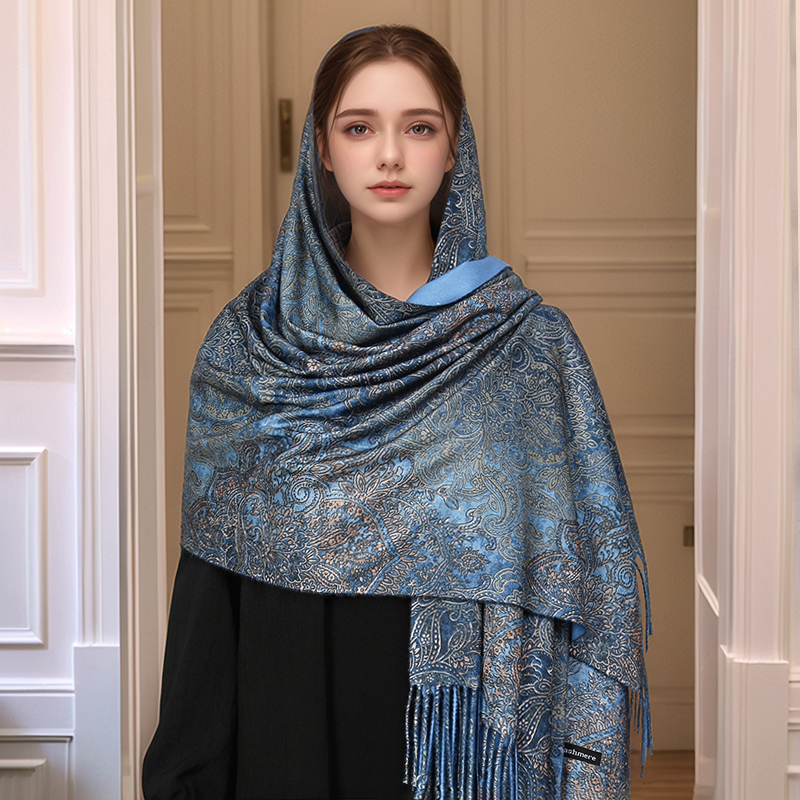Luxury Paisley Pashmina Shawl  - Woven Scarf Blanket recensione e prezzo