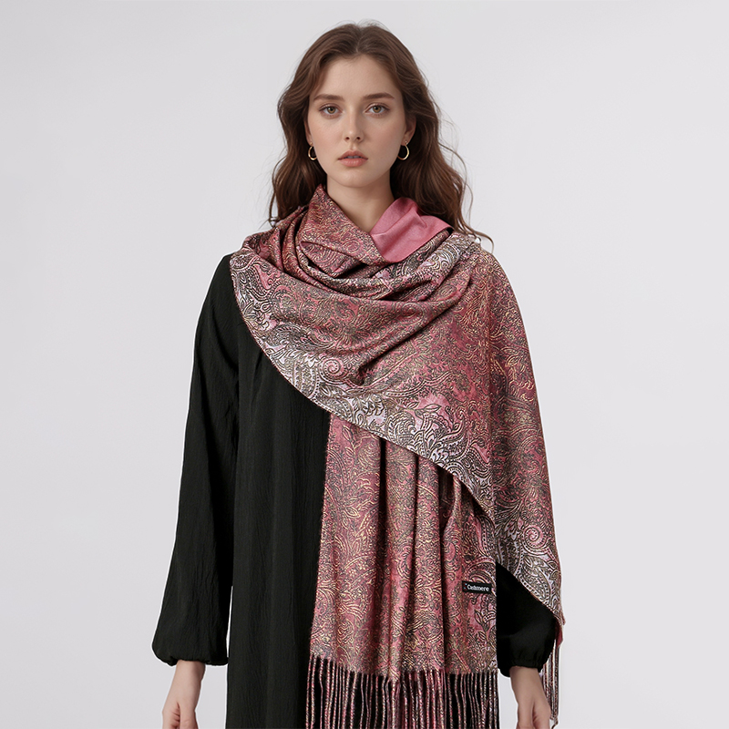 Luxury Paisley Pashmina Shawl  - Woven Scarf Blanket recensione e prezzo