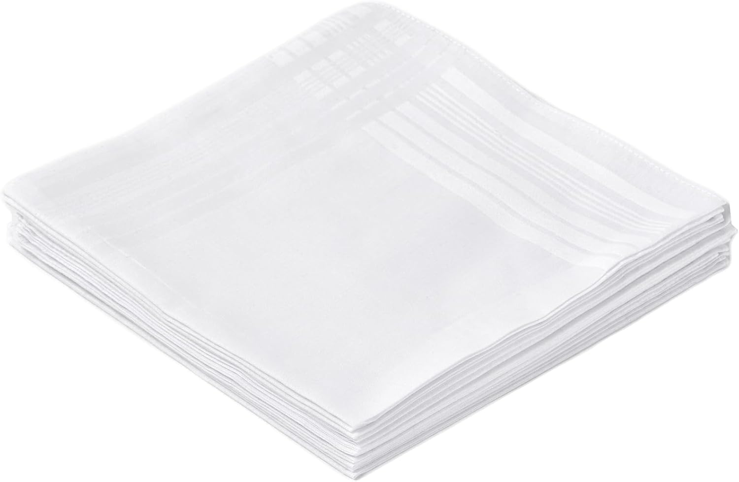 Men's Pure White 100% Cotton H - Handkerchief Cotton Men recensione e prezzo