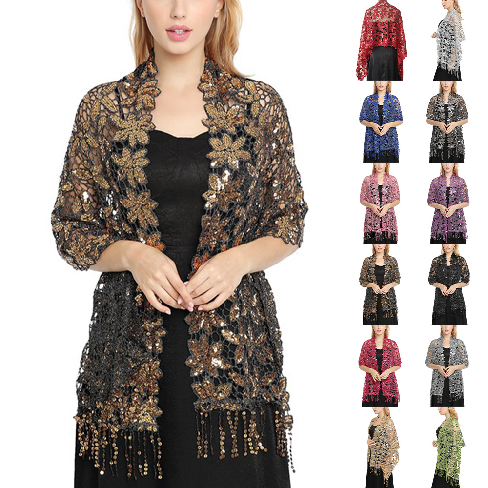 Bridal Wedding Hollow Sequin L - Stole Wedding Shawl recensione e prezzo