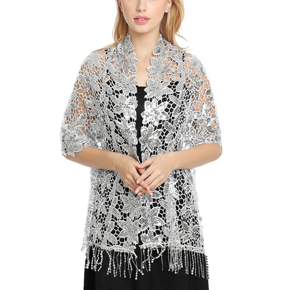 Bridal Wedding Hollow Sequin L - Stole Wedding Shawl recensione e prezzo