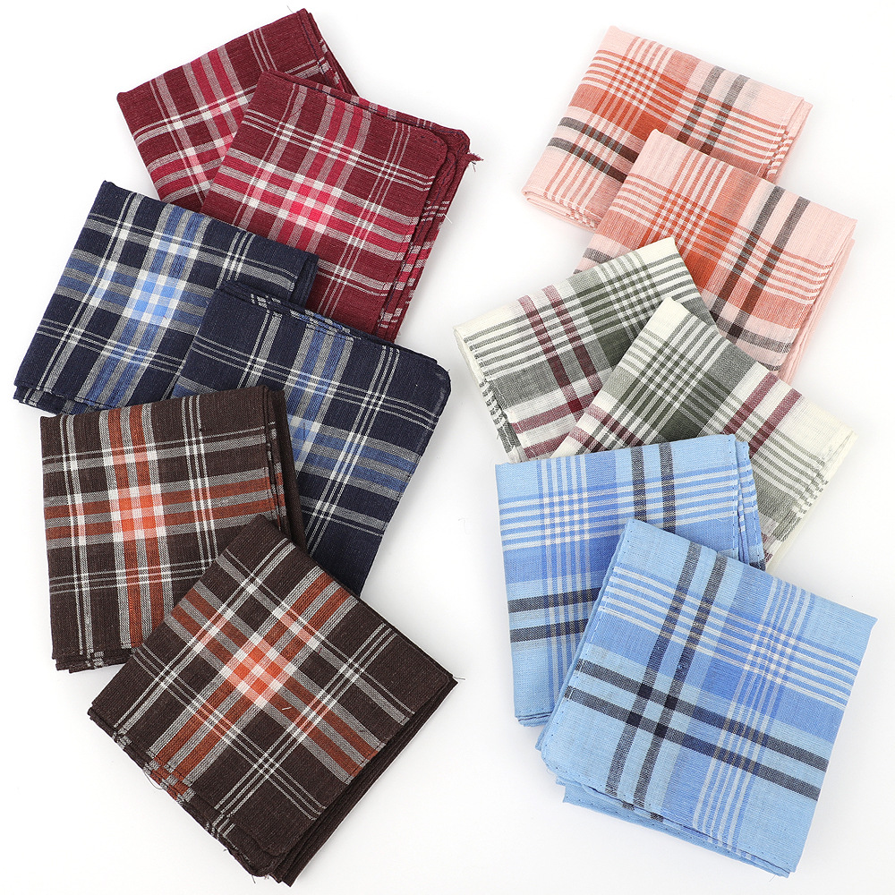 6pcs Men's Mixed Color Plaid S - Handkerchief Cotton Men recensione e prezzo