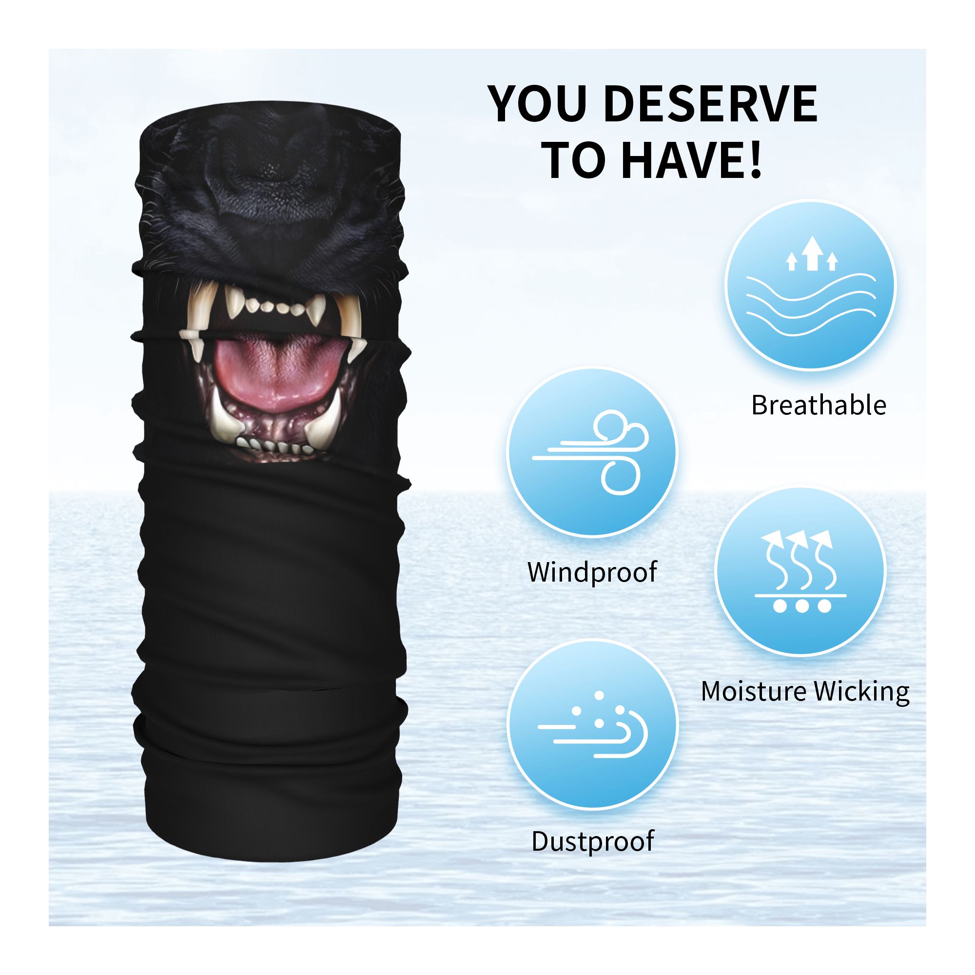 Custom Black Panther Animal He - Neck Warmer Tube recensione e prezzo
