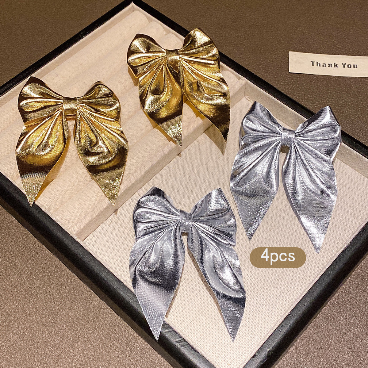 4 fashionable bow hair clips i - Tie Clip Silver recensione e prezzo