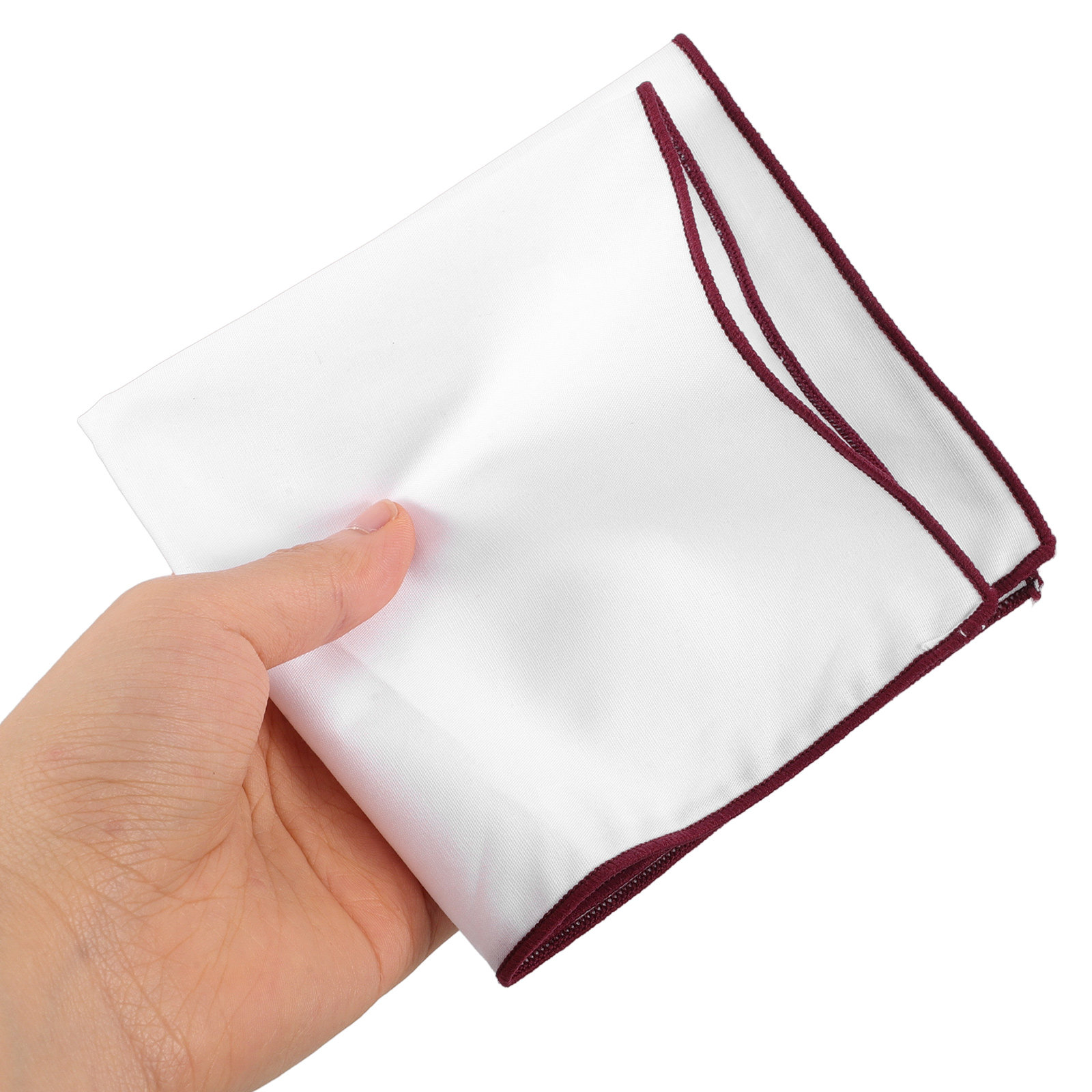 2Pcs White Pocket Squares for  - Handkerchief Cotton Men recensione e prezzo
