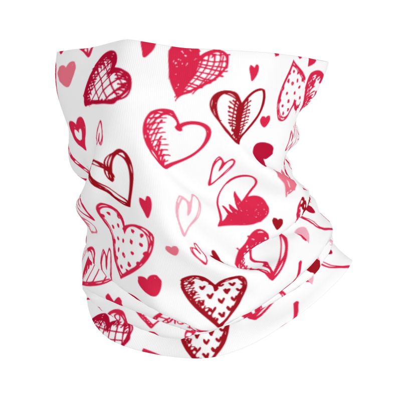 Pink Red Love Hearts Bandana N - Neck Warmer Tube recensione e prezzo