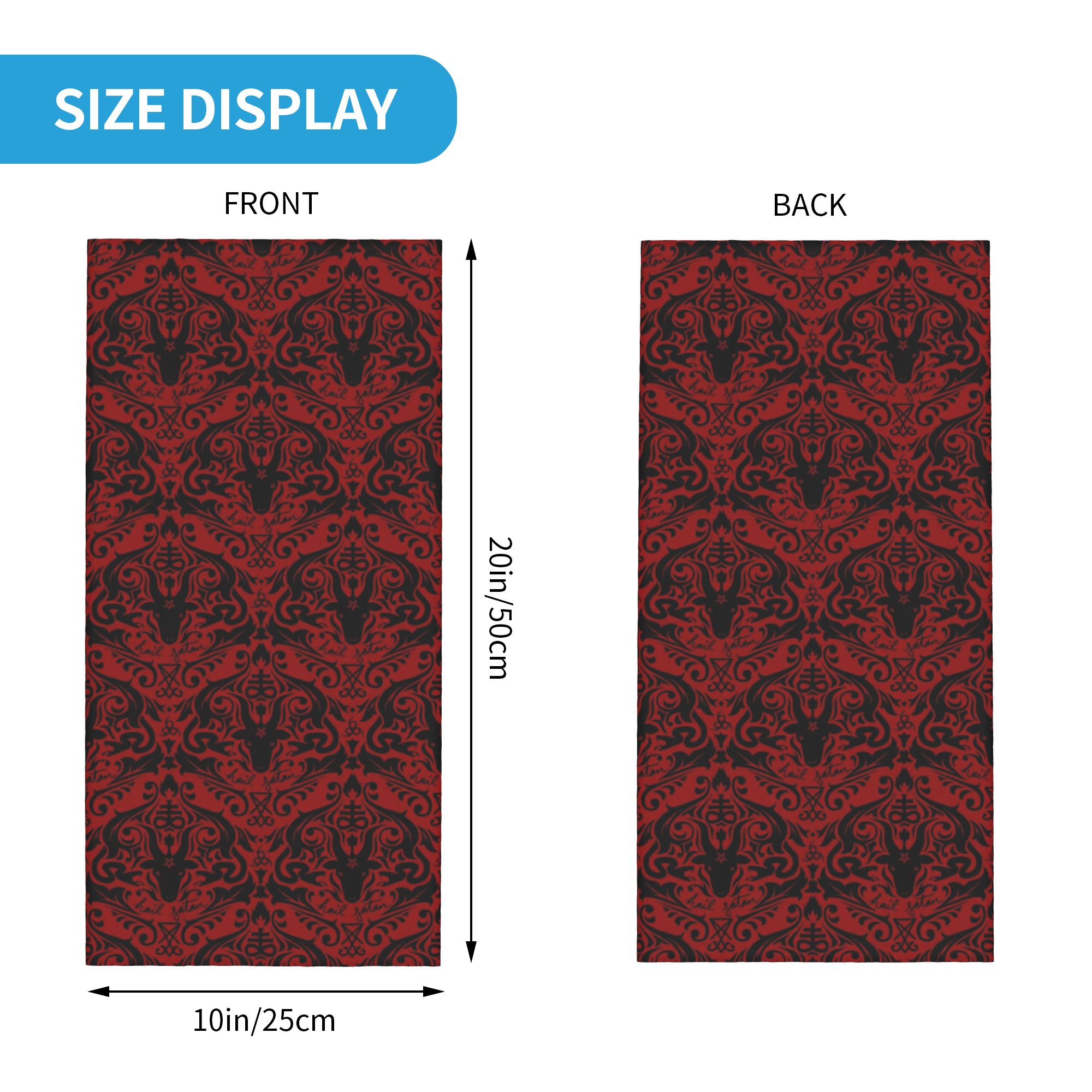 Baphomet Damask Hail Satan Bla - Neck Warmer Tube recensione e prezzo