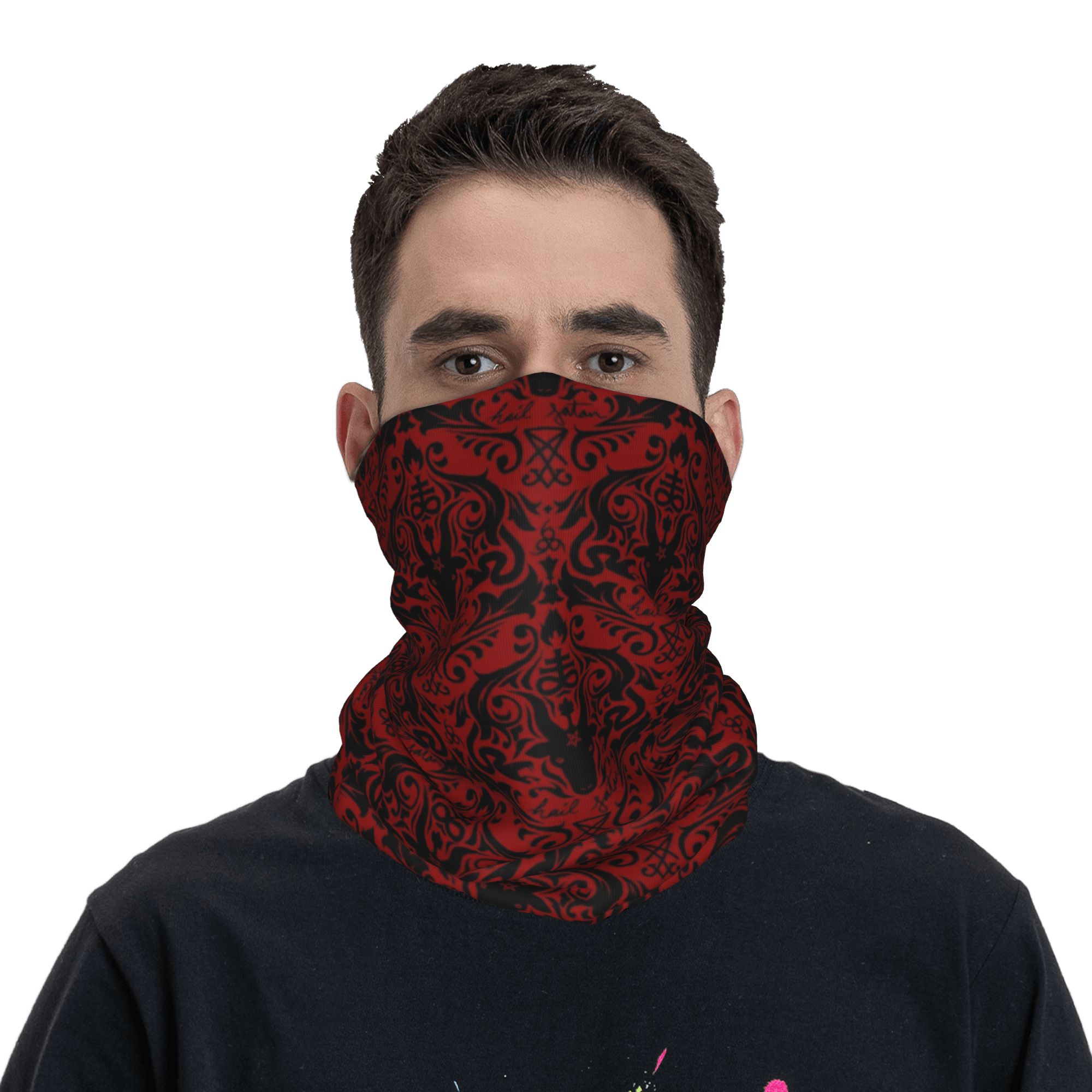Baphomet Damask Hail Satan Bla - Neck Warmer Tube recensione e prezzo