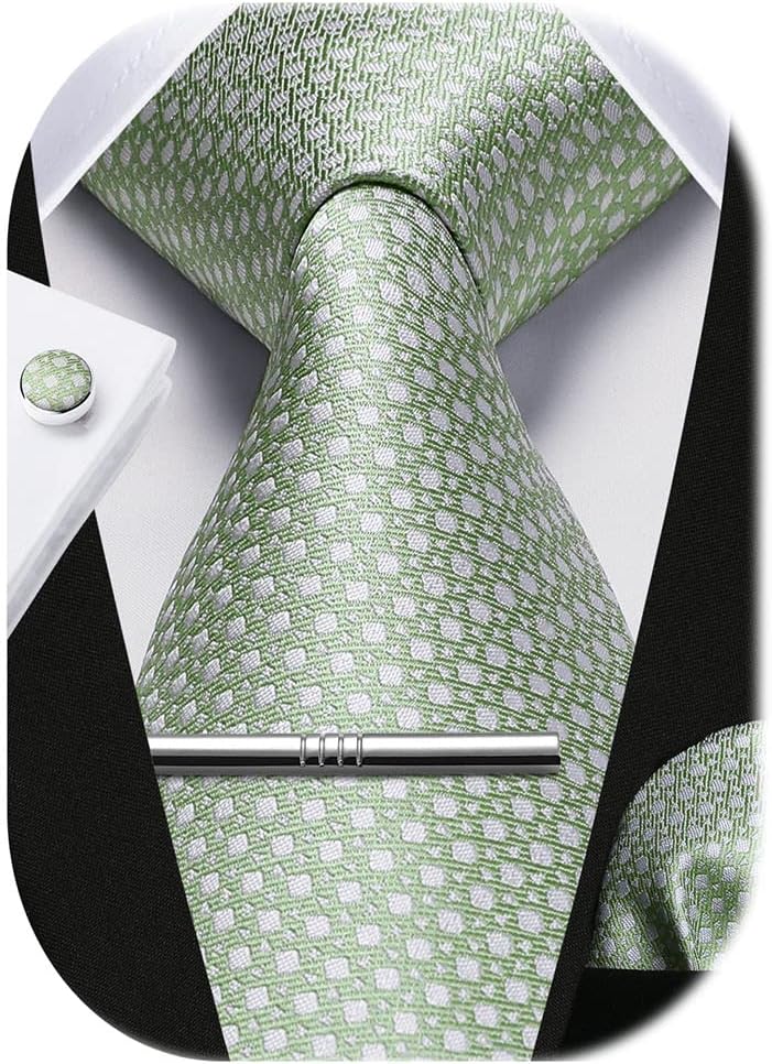 Classic Checkered Tie Set with - Pocket Square Set recensione e prezzo