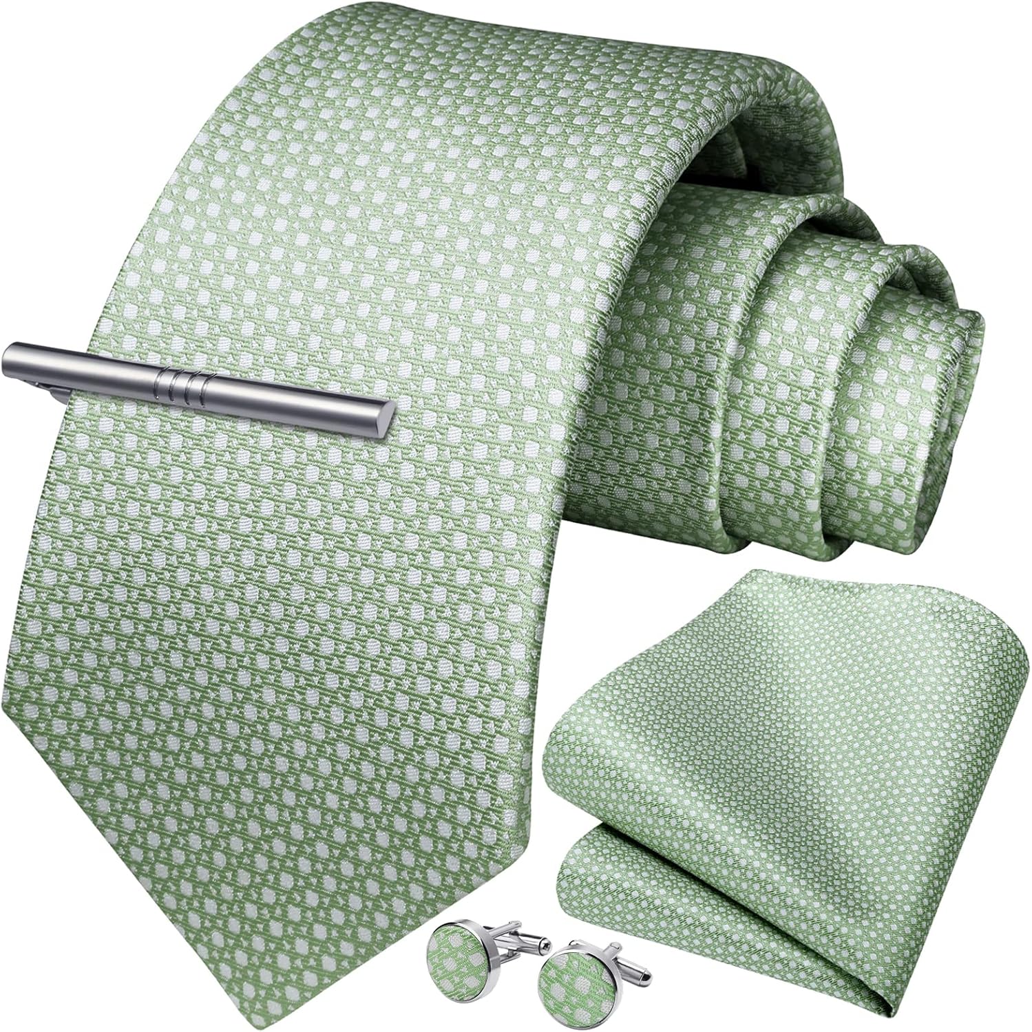 Classic Checkered Tie Set with - Pocket Square Set recensione e prezzo