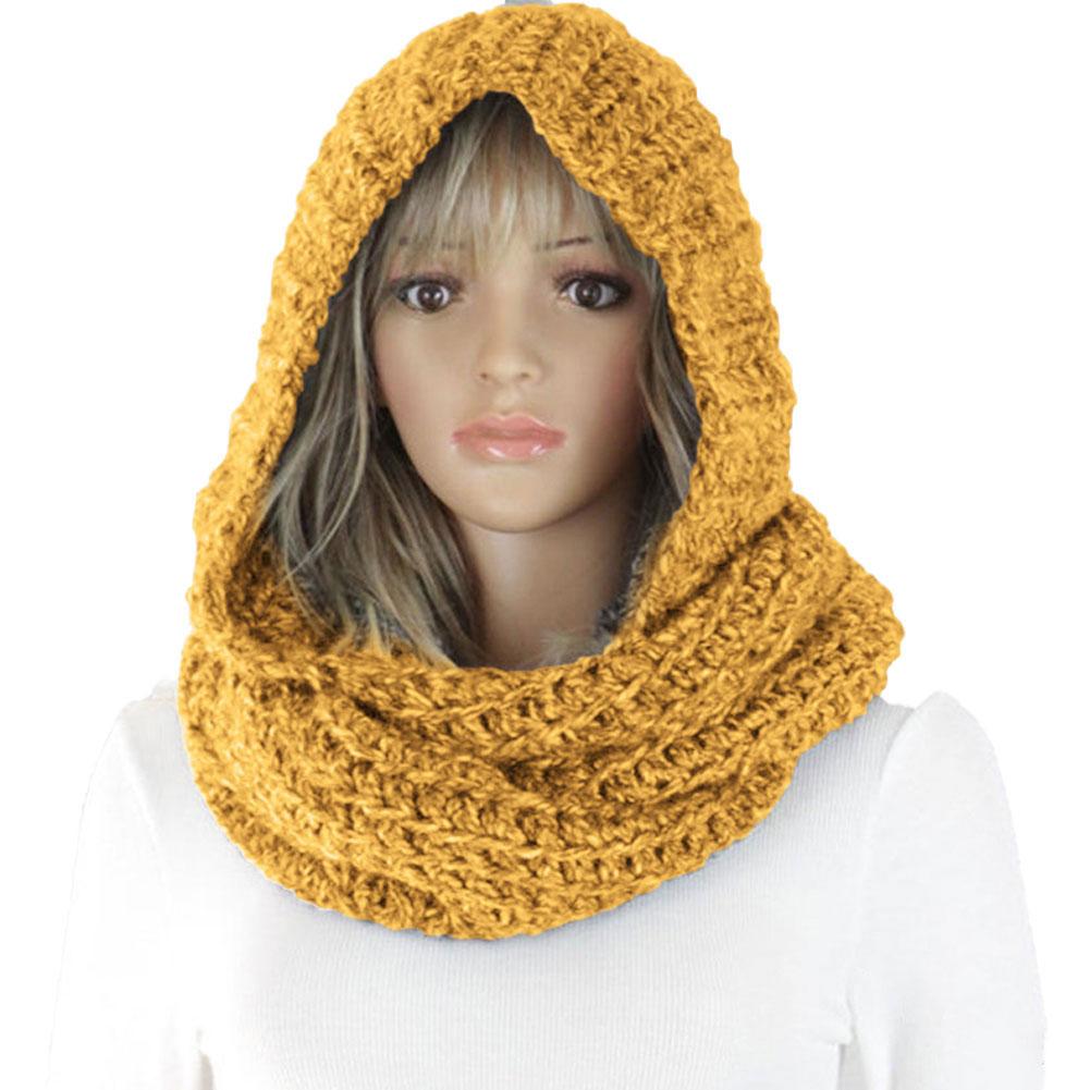 Knitted Hooded Scarf Winter Wo - Infinity Scarf Knit recensione e prezzo