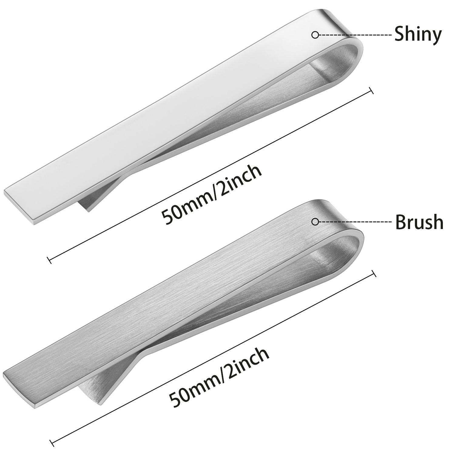 HAWSON 2 in shiny and brushTie - Tie Bar Set Gift recensione e prezzo