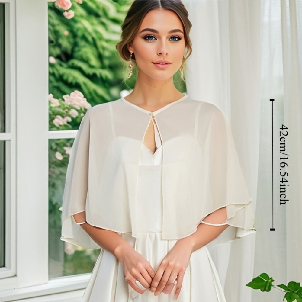 Vintage Sheer Chiffon Capelet  - Stole Wedding Shawl recensione e prezzo