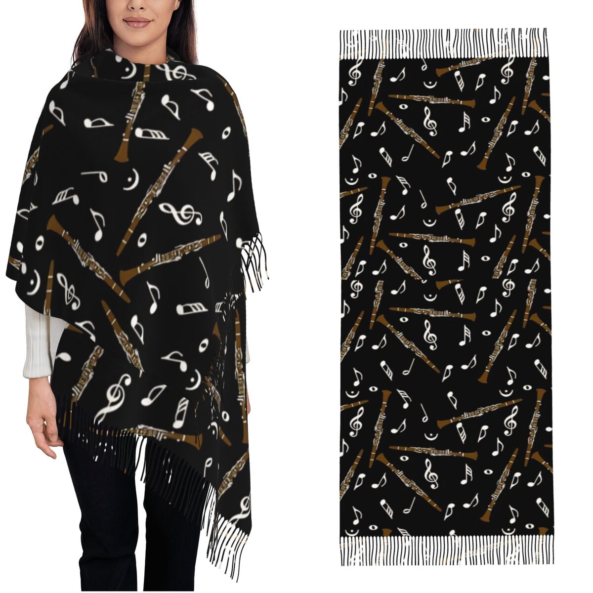 Womens Scarf with Tassel Clari - Pashmina Wrap Large recensione e prezzo