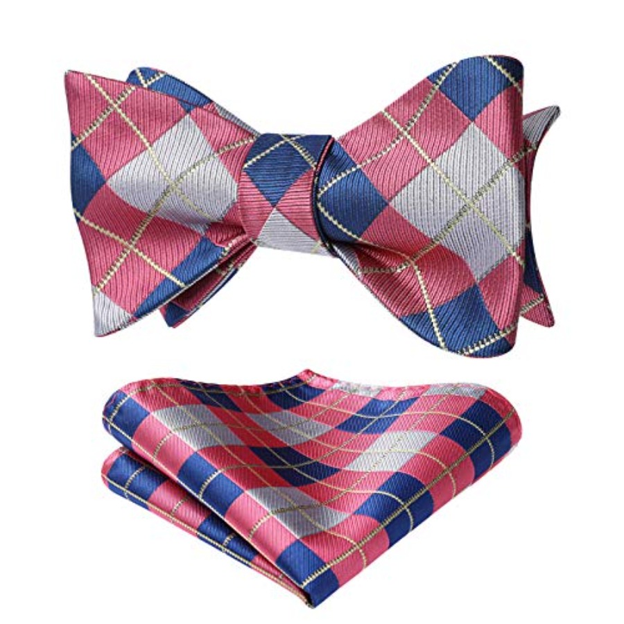 Bow Ties for Men Check Plaid S - Pocket Square Set recensione e prezzo