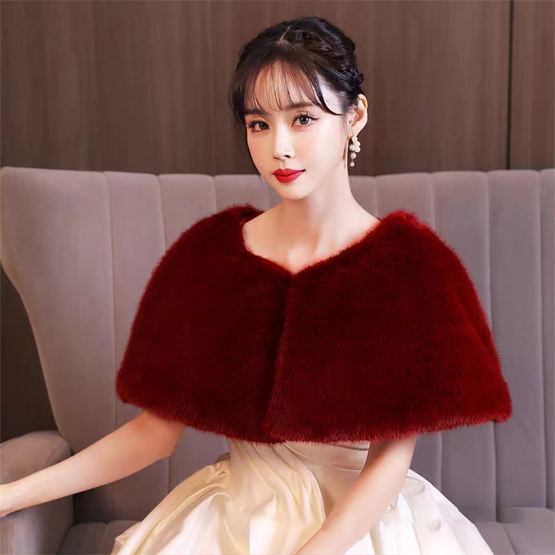 Women Winter Faux Fur Shawl El - Stole Wedding Shawl recensione e prezzo