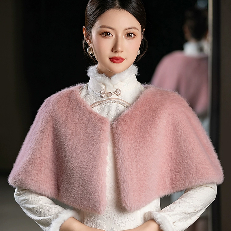 Women Winter Faux Fur Shawl El - Stole Wedding Shawl recensione e prezzo